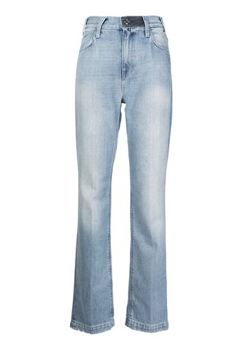 RtA faded straight-leg jeans - Blu