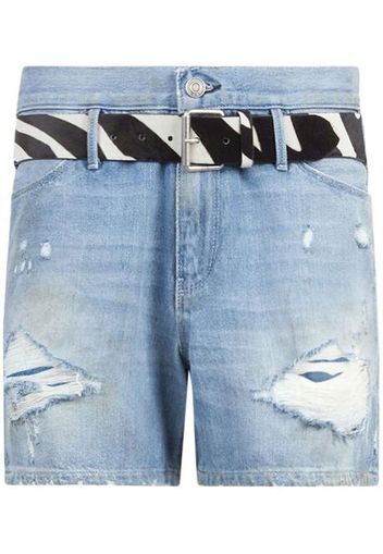 RtA Pierce distressed denim shorts - Blu