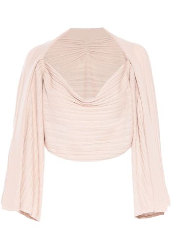 RTA draped-sleeves cowl-neck top - Toni neutri