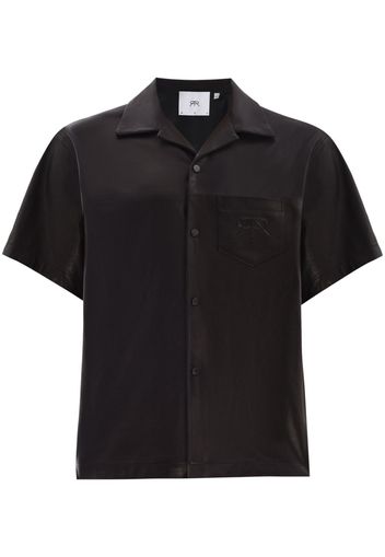 RTA short-sleeve leather shirt - Nero