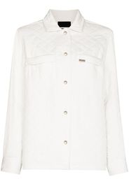 RtA Barry quilted-panel shirt jacket - Bianco