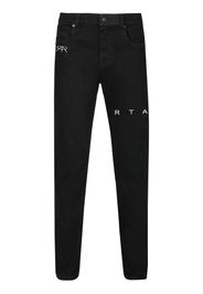 RTA logo-embroidered slim-cut jeans - Nero