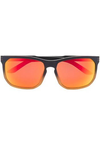 two-tone square-frame sunglasses