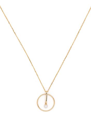 Ruifier Collana con pendente Astra New Moon Sphere in oro giallo 18kt con perla Akoya