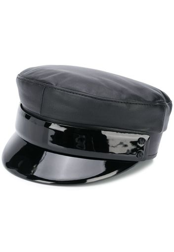 baker boy leather hat