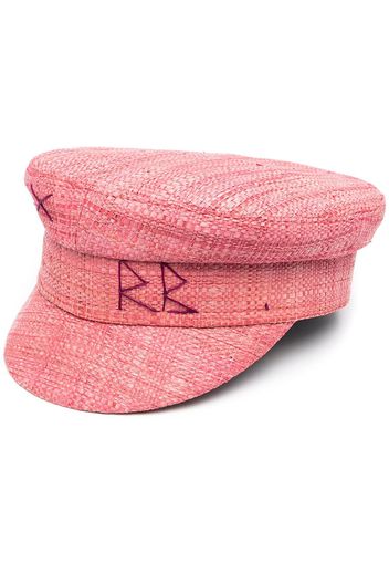 Ruslan Baginskiy logo-embroidered straw cap - Rosa