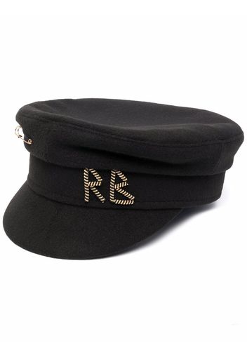 Ruslan Baginskiy pierced baker boy cap - Nero