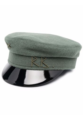 Ruslan Baginskiy logo-embroidered baker-boy cap - Verde