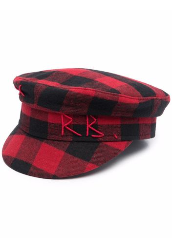 Ruslan Baginskiy gingham-check baker-boy hat - Rosso