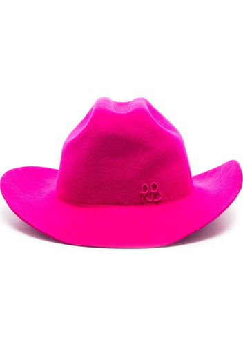 RUSLAN BAGINSKIY logo-embroidered cowboy hat - Rosa