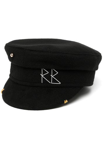 Ruslan Baginskiy logo-embroidered baker boy cap - Nero