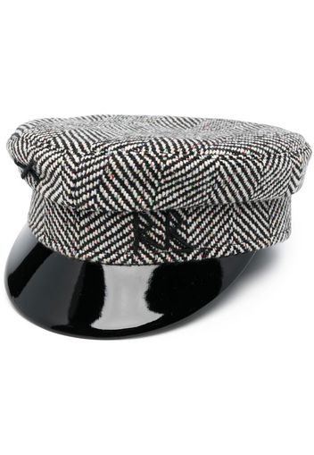 Ruslan Baginskiy herringbone-pattern baker boy cap - Nero