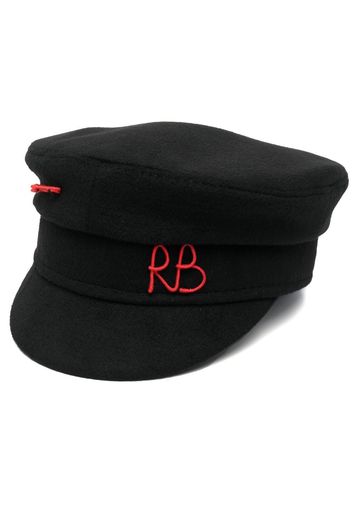 Ruslan Baginskiy logo-embroidered baker boy cap - Nero