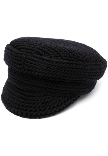 Ruslan Baginskiy chunky-knit baker boy cap - Nero