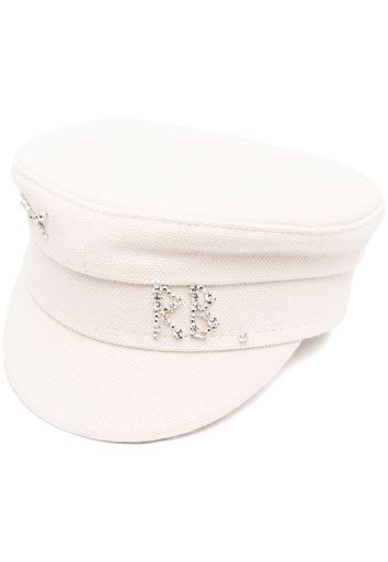 Ruslan Baginskiy crystal-embellished logo baker boy hat - Toni neutri