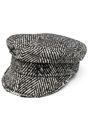 Ruslan Baginskiy herringbone baker boy cap - Nero