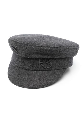 Ruslan Baginskiy monogram-embroidered baker boy cap - Grigio