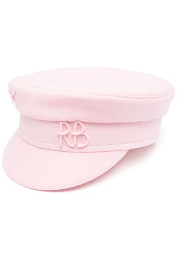 Ruslan Baginskiy embroidered-logo linen beret - Rosa