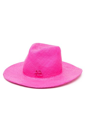 Ruslan Baginskiy logo-embellished straw hat - Rosa