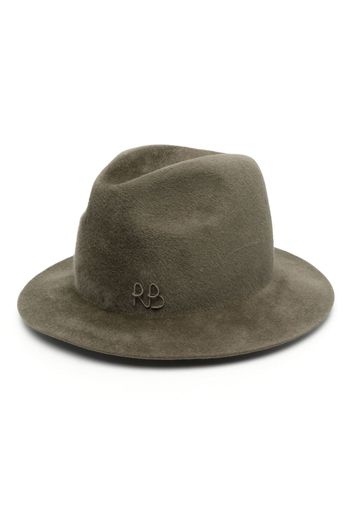 Ruslan Baginskiy logo-embroidered fedora hat - Verde