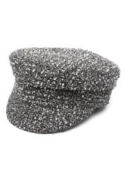 Ruslan Baginskiy tweed baker boy hat - Nero