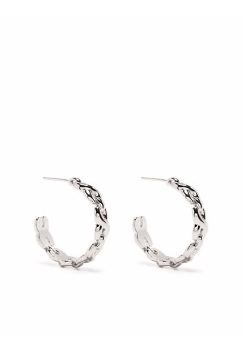 S_S.IL Twist Bold Link Hoop E - Argento