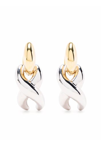 S_S.IL X Drop twisted hoop earrings - Oro