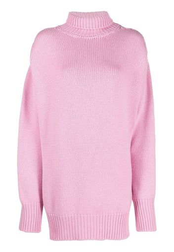 SA SU PHI side-slit cashmere knit jumper - Rosa