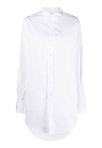 SA SU PHI long-length cotton shirt - Bianco