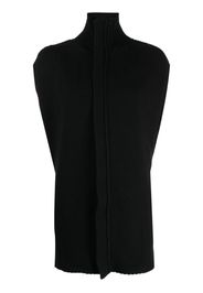 SA SU PHI Cardigan smanicato con zip - Nero