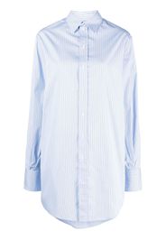 SA SU PHI long-length striped cotton shirt - Blu