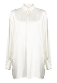 SA SU PHI satin long shirt - Bianco