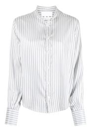 SA SU PHI striped long-sleeve silk shirt - Bianco