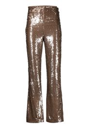Sabina Musayev flared sequinned trousers - Marrone