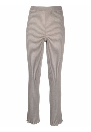 SABLYN Jordan ribbed-knit cashmere trousers - Grigio