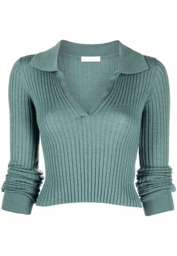 SABLYN Irene cashmere polo top - Verde