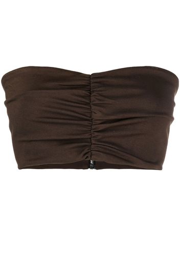 SABLYN Octavia bandeau crop-top - Marrone