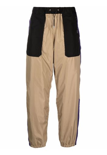 Sacai drawstring-fastening track trousers - Marrone