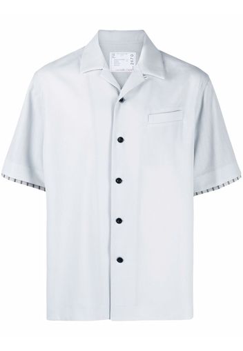 sacai layered-detail short-sleeve shirt - Grigio