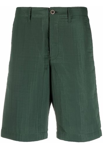 sacai buckle-detail four-pocket Bermuda shorts - Verde