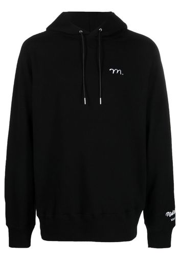 sacai Madsaki monogram-embroidered hoodie - Nero