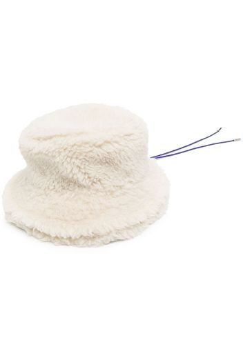 sacai textured wool bucket hat - Bianco