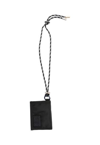 sacai tri-fold wallet with strap - Nero