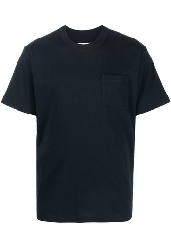 sacai patch-pocket cotton T-shirt - Blu