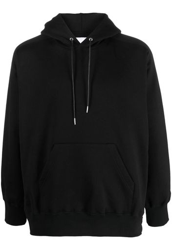 sacai cotton drawstring hoodie - Nero