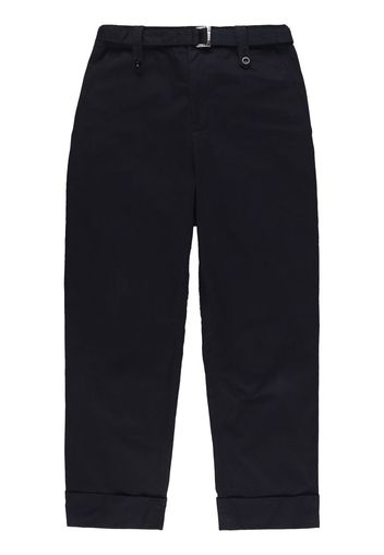 sacai detachable-belt trousers - Blu