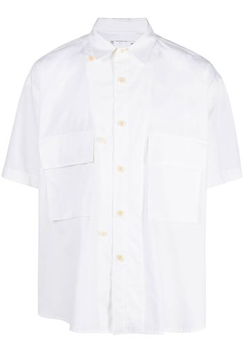 sacai flap-pockets short-sleeved shirt - Bianco