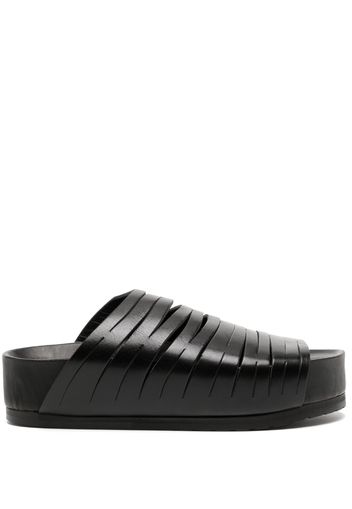 sacai cut-out detailing leather sandals - Nero