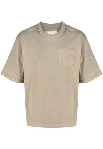 sacai crew-neck cotton t-shirt - Verde