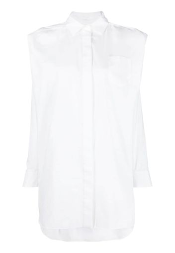 sacai long-sleeve shirt dress - Bianco